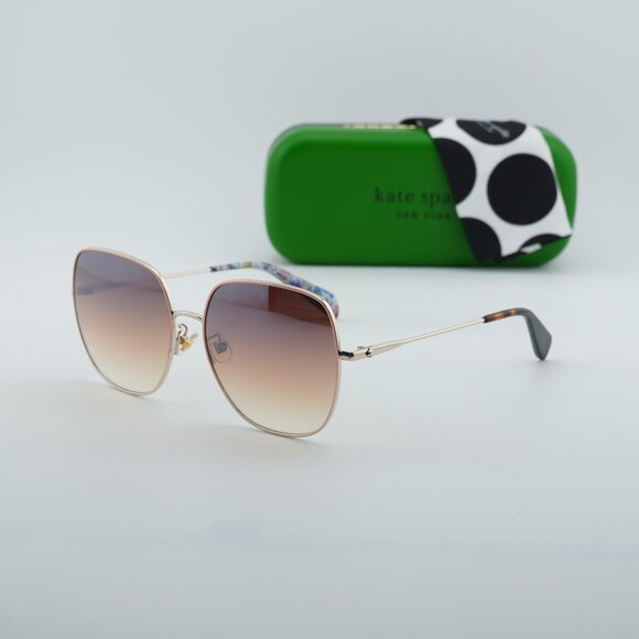 Kate Spade CHARLI/F/S 0AU2 NQ Square Sunglasses - Red Gold/Brown Gradient main image 6